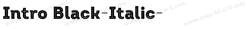 Intro Black-Italic字体转换